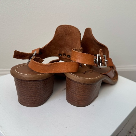 Barbara Barbieri Brown Leather Slingback Sandal Made in ITALY Size 6 - Picture 5 of 9